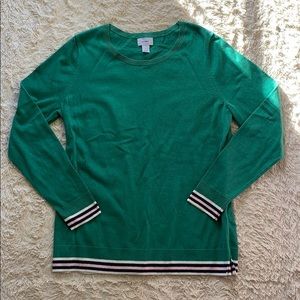 Old Navy Green Striped Thin Light Sweater